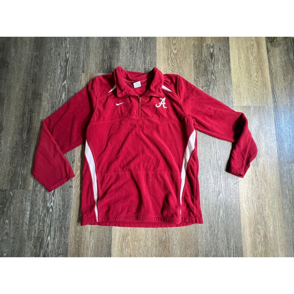 Nike Alabama Crimson Tide Quarter Zip Pullover Boys XL 20 Red Fleece Jacket